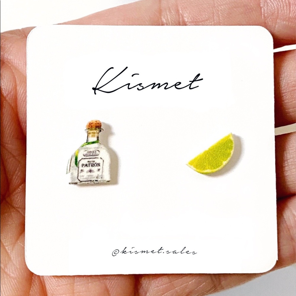 Tequila and Lime Stud Earrings